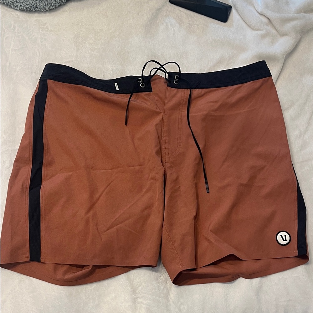 Vuori Men's Burnt Orange Swim Board Shorts Size 36